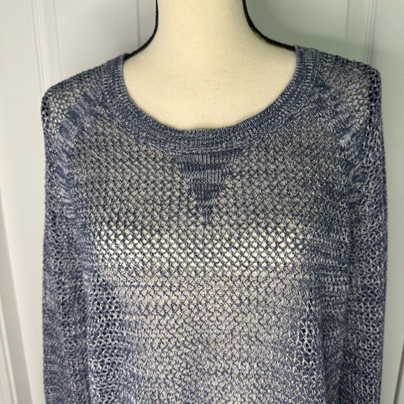 a.n.a Blue V-Neck long sleeve Sweater Lightweight Knit summer sweater size XL - Picture 6 of 9
